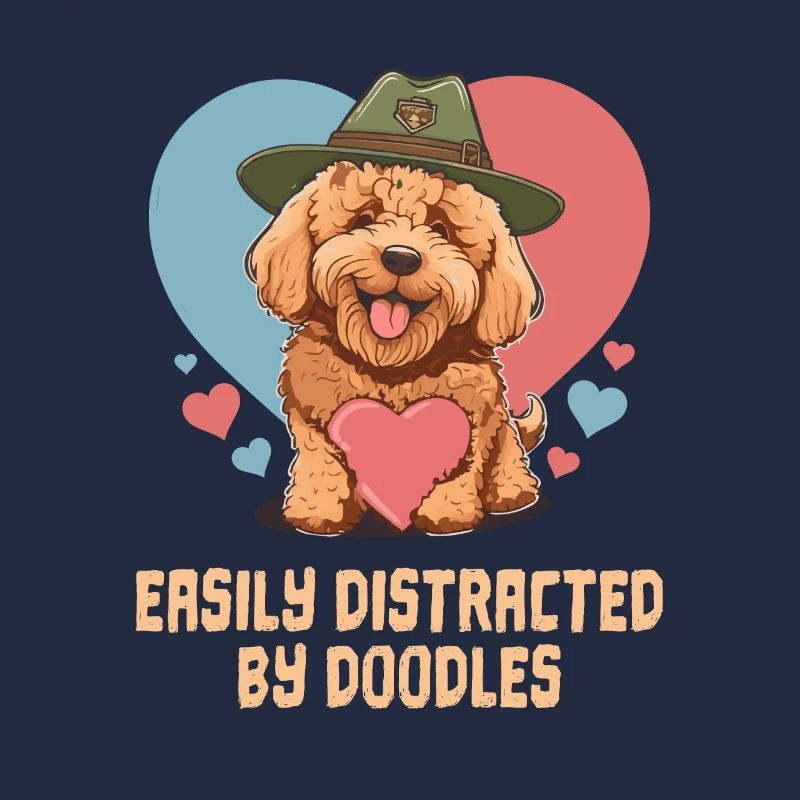 Facilement distrait par Doodles Goldendoodle Dad