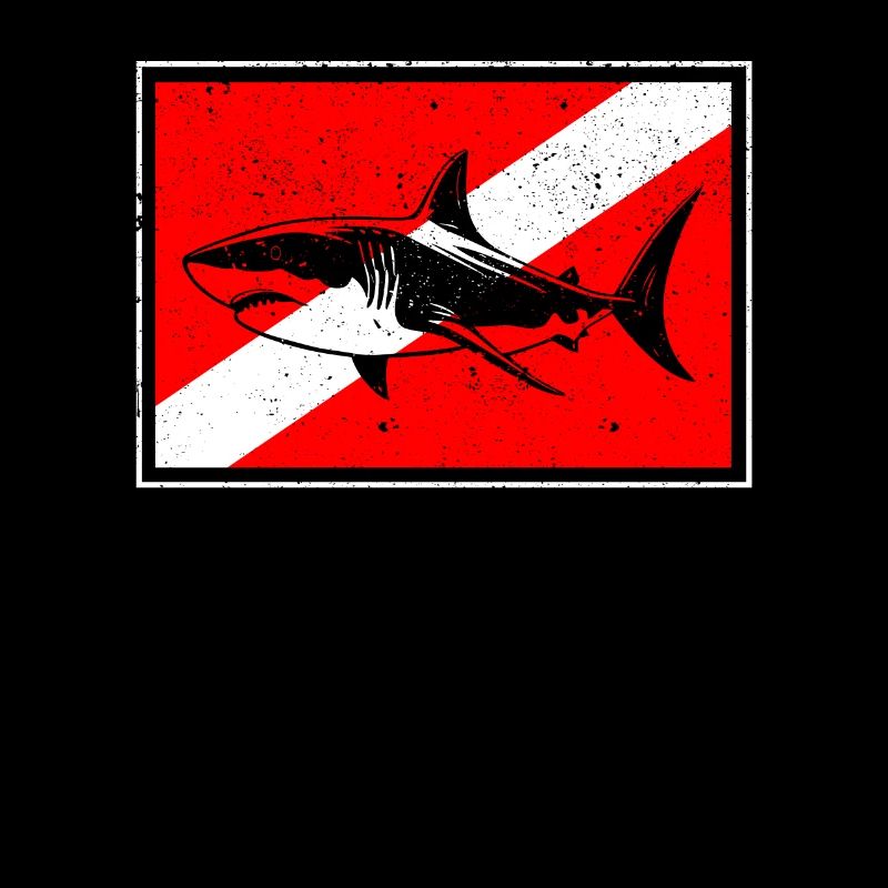 Dive Shark Diver Down Flag Scuba Diving Master