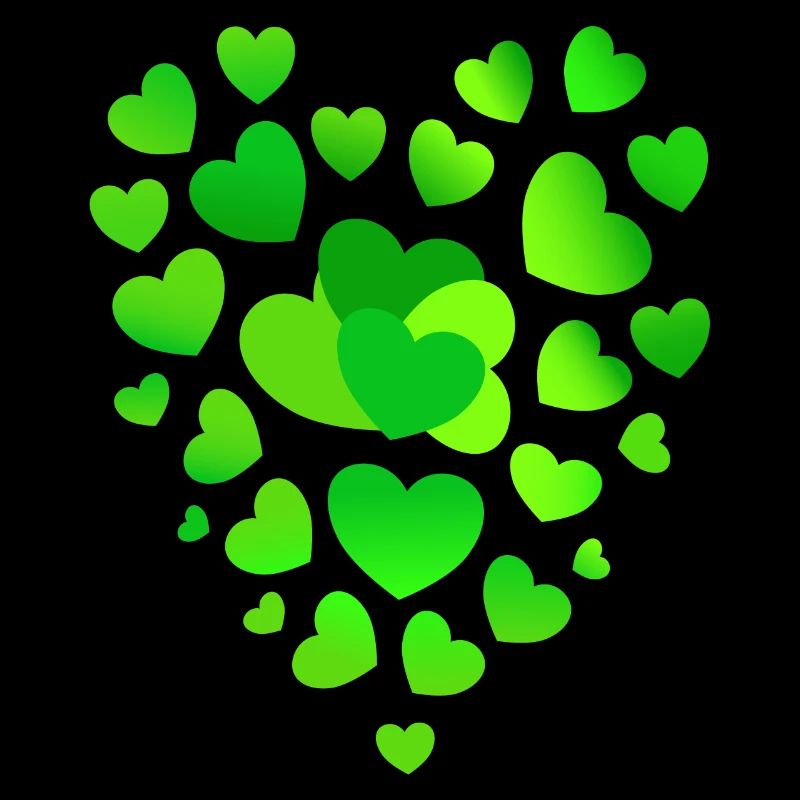 Cœurs verts Cœur vert