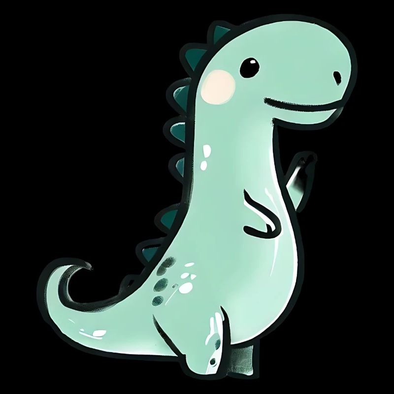 Cute crayon dinosaur