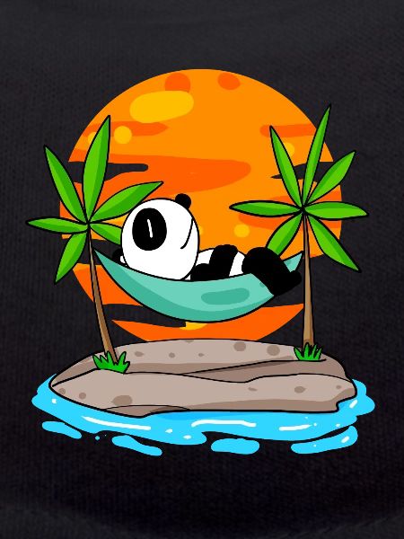 Panda on the beach