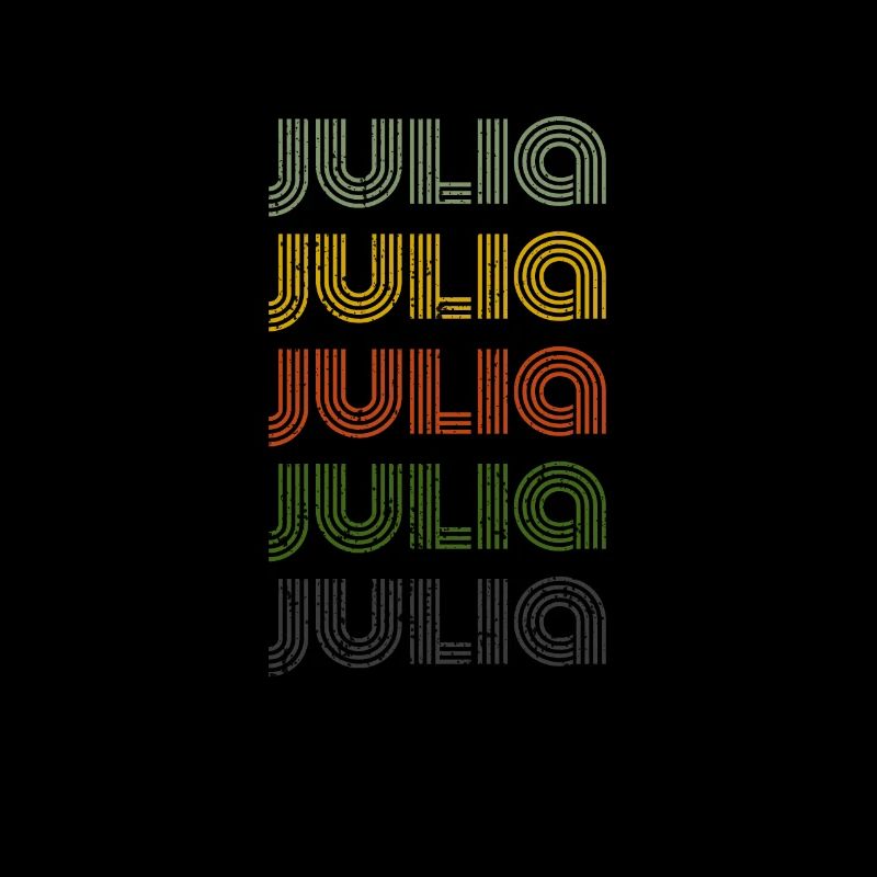 70s Retro Name Vintage Personalized Julia