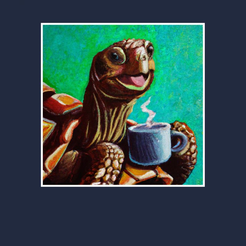 Oilpainting Happy Turtle Turtle