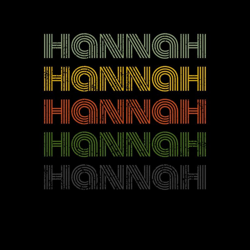 70s Retro Name Vintage Personalized Hannah
