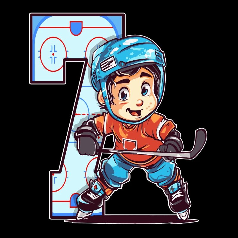 Ice Hockey Geburtstag - 7 Jahre Alter Junge - 7.
