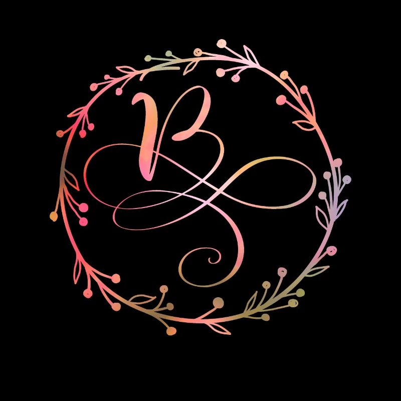 Monogramme, Lettre B, Ornement de calligraphie