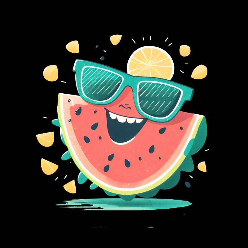 Pastèque drôle de fruit d’été Lunettes de soleil Famille