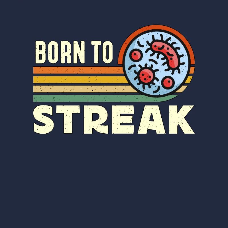 Microbiologiste Born To Streak Retro Laboratory
