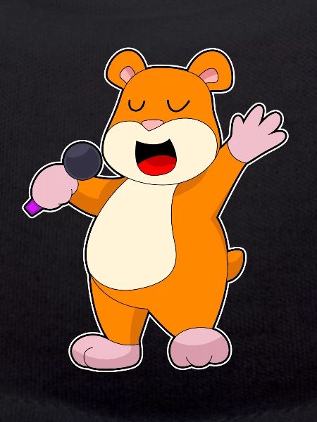 Chanteur de hamster Chant au micro