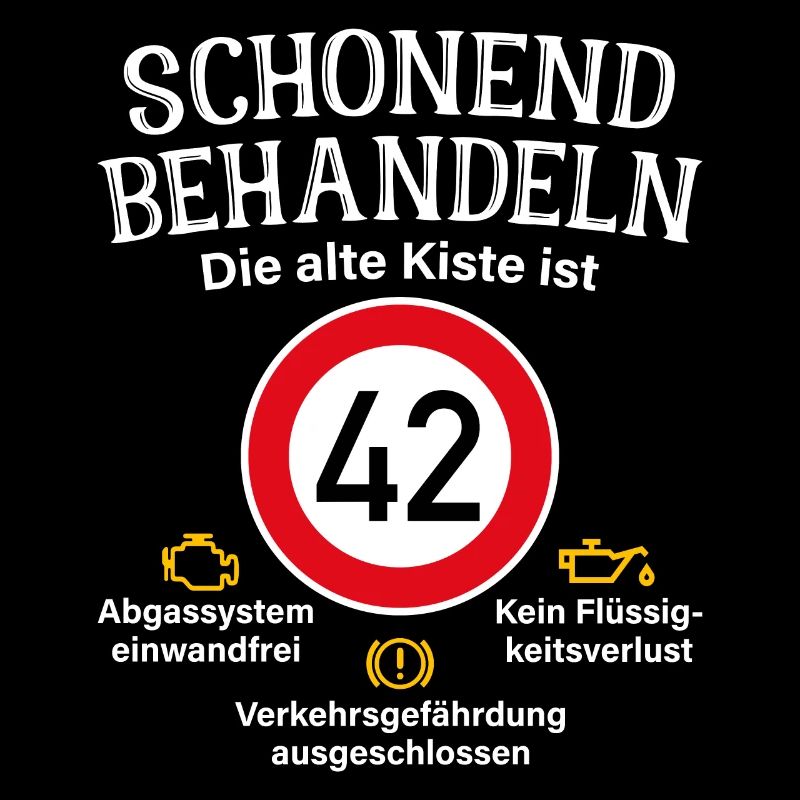 42. Geburtstag Schonend Behandeln 42 Alte Kiste 42