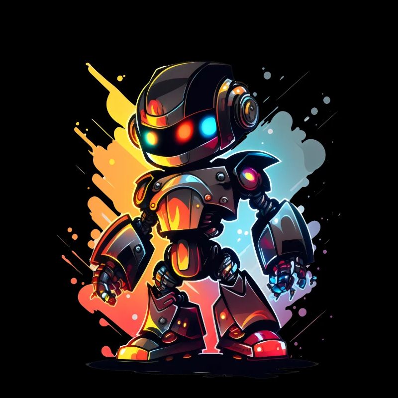 Retro Robot Cute Robotic Engineer Technology
