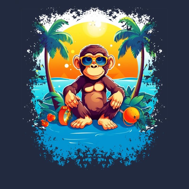 Tropical Monkey Paradise: Beac amusant et à la mode