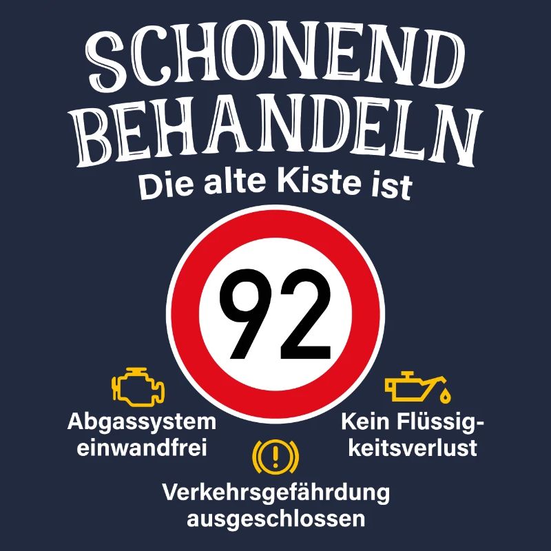 92. Geburtstag Schonend Behandeln 92 Alte Kiste 92