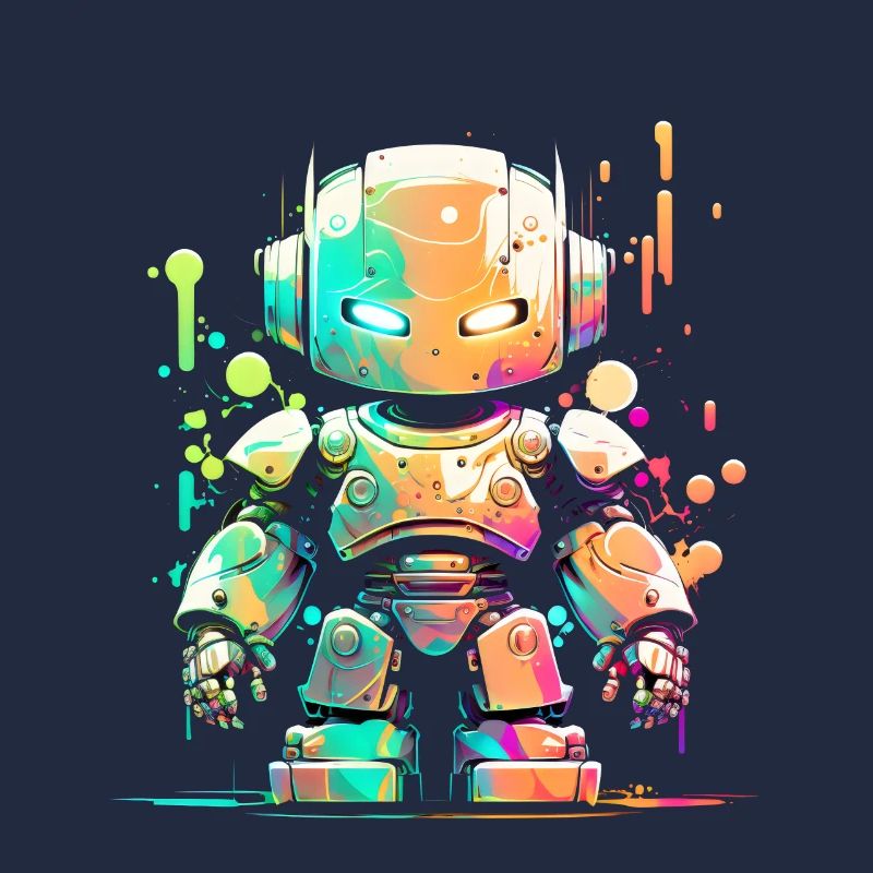 Retro Robot Cute Robotic Engineer Technology