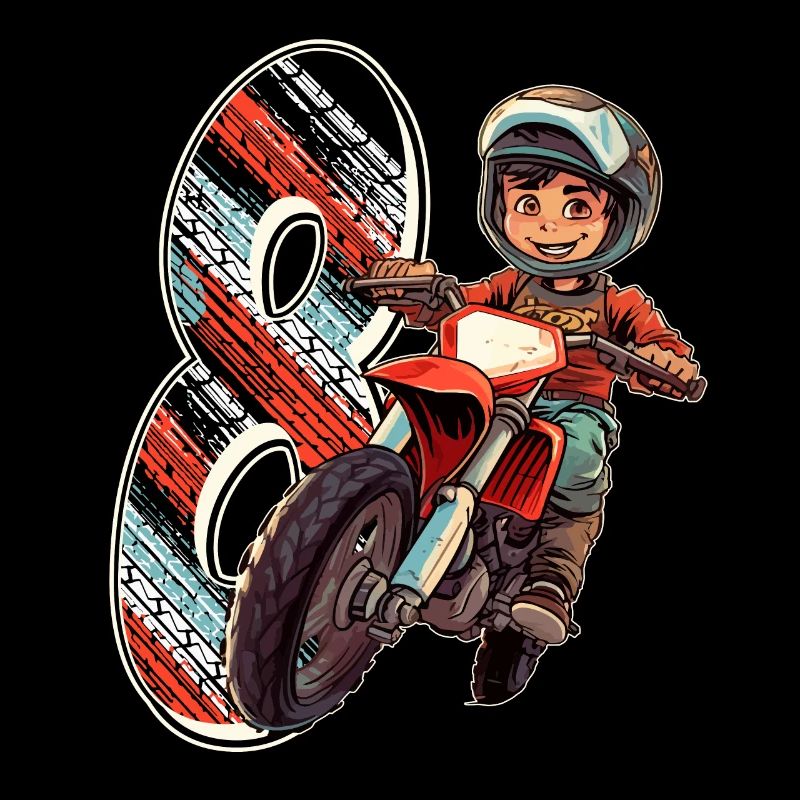 Ich Bin 8 Motocross Kid - Motocross