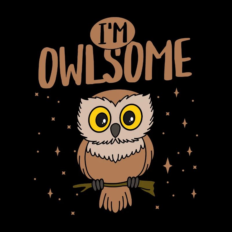Je suis hibou oiseau nocturne oiseau de nuit