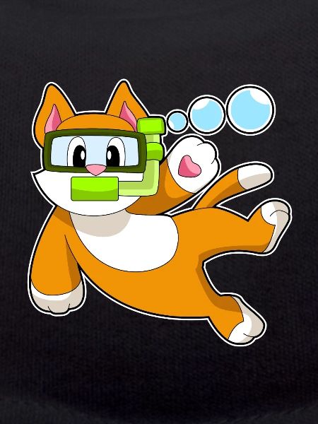 Cat Diver Snorkel Diving