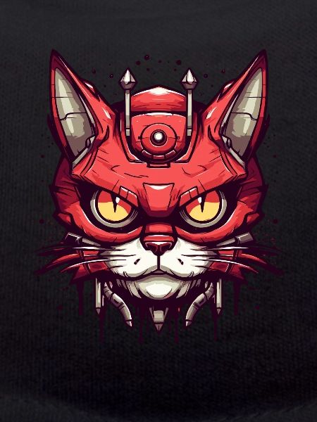 Urbaner Mecha-Tech-Kater-Katze
