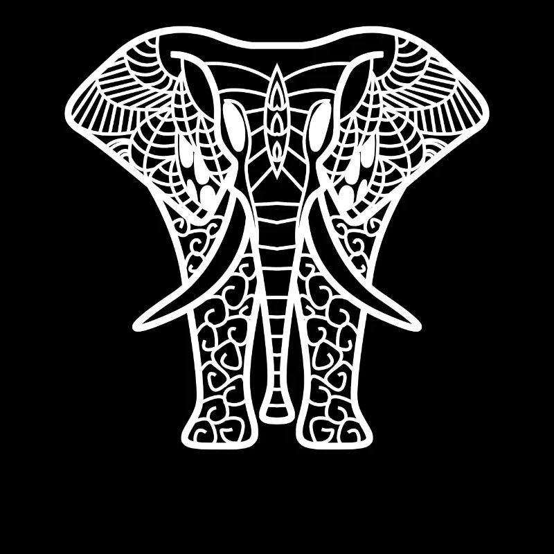 Eléphant avec les tribus Éléphant