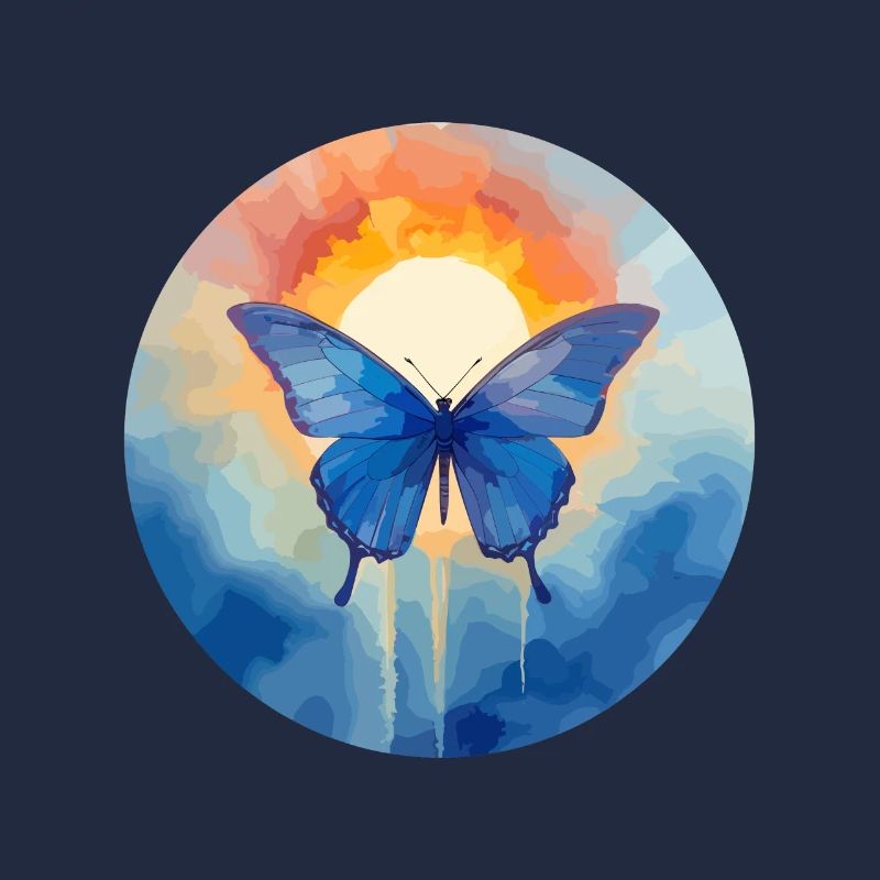 Blauer Morpho-Schmetterling