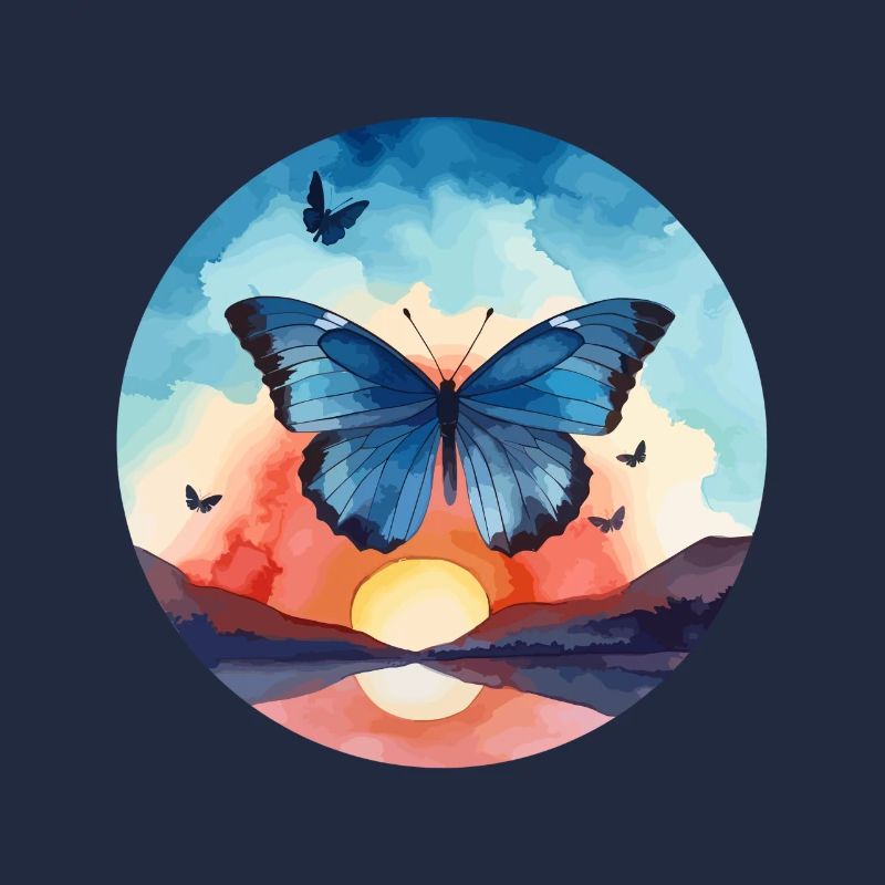 Blauer Morpho-Schmetterling