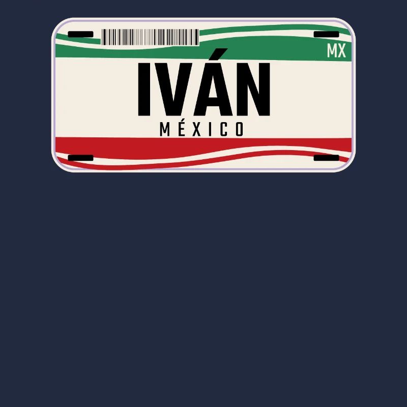 Ivan Personalized Mexican Vehicle plates w name
