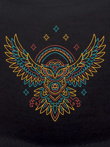 Mandala owl neon