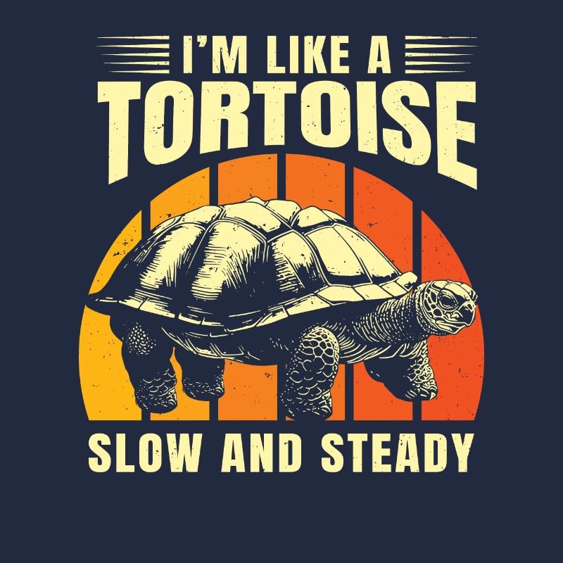 Retro I'm Like A Tortoise Slow And Steady Turtle V