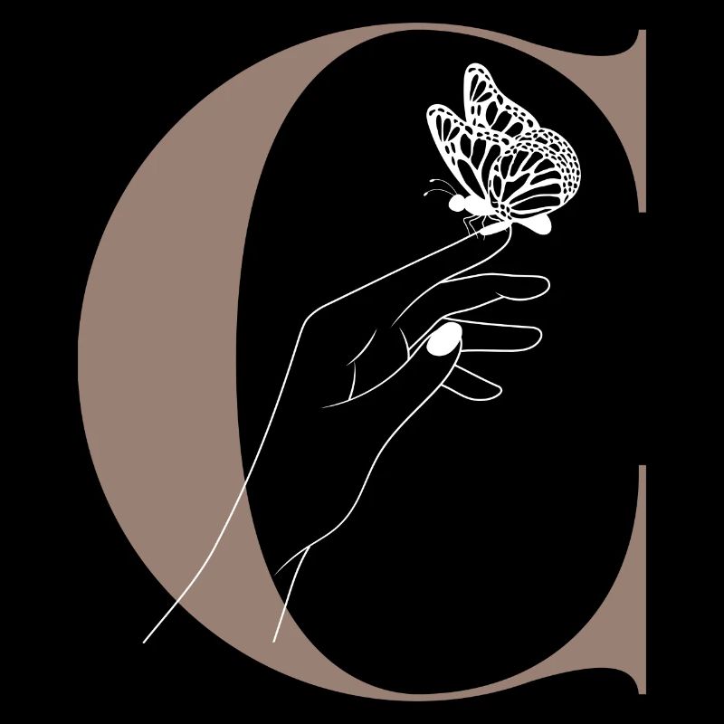 letter C magic butterfly