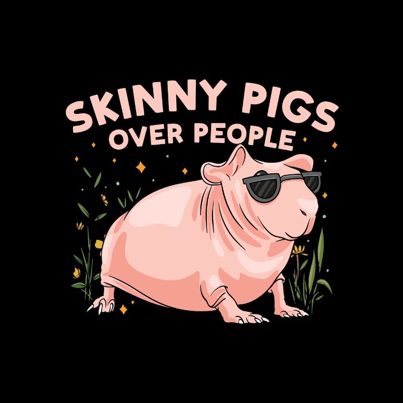Cochon d’Inde sans poils Cochon maigre