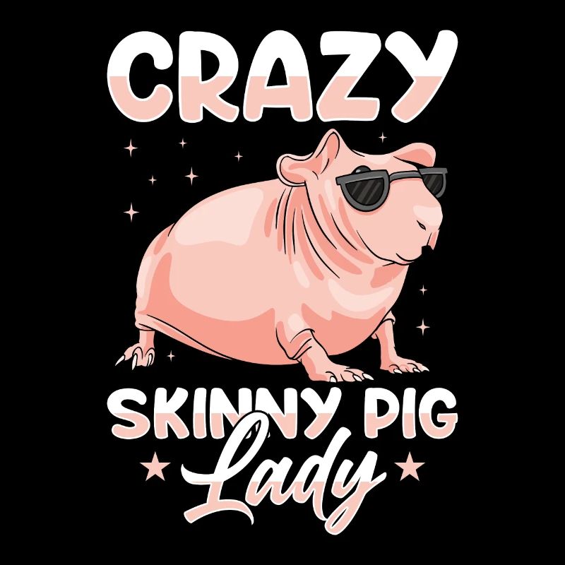 Cochon d’Inde sans poils Cochon maigre