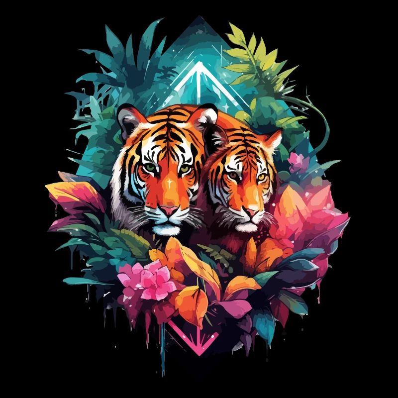 Tigre dans la jungle
