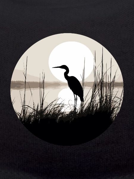 Heron in reeds