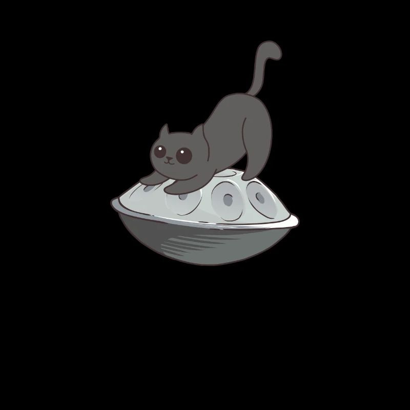 Handpan Katze Spieler Handpan