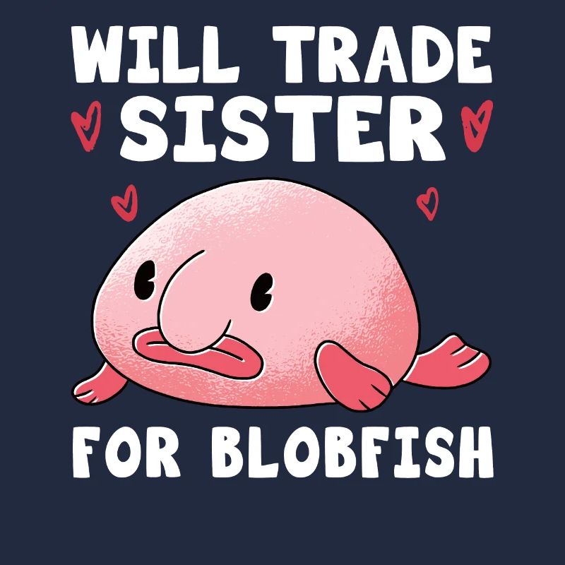Costume de Blobfish - Visage de poisson Blob laid -