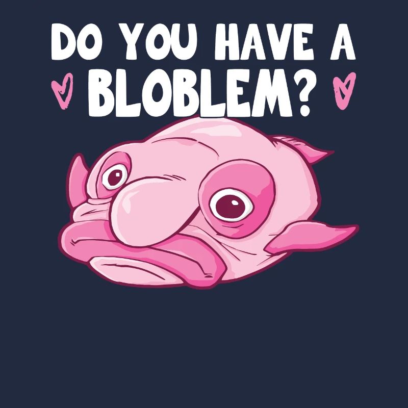 Costume de Blobfish - Visage de poisson Blob laid -