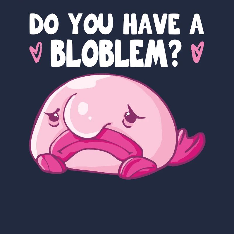 Costume de Blobfish - Visage de poisson Blob laid -