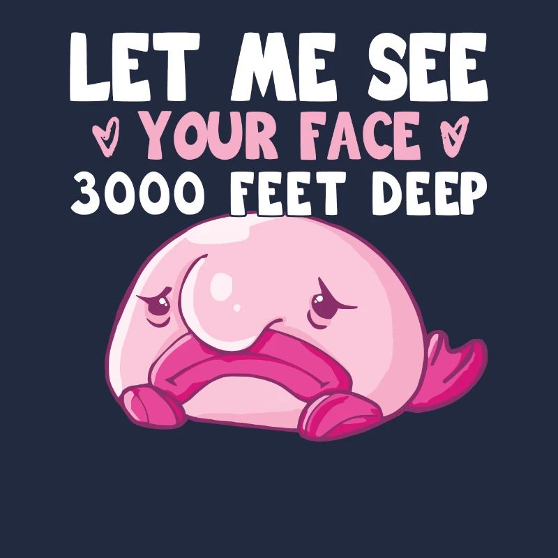 Costume de Blobfish - Visage de poisson Blob laid -