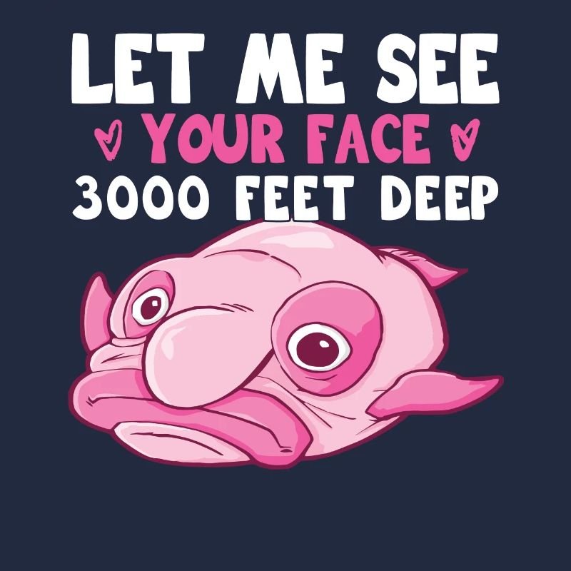 Costume de Blobfish - Visage de poisson Blob laid -