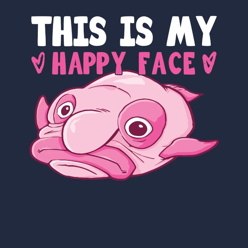 Costume de Blobfish - Visage de poisson Blob laid -