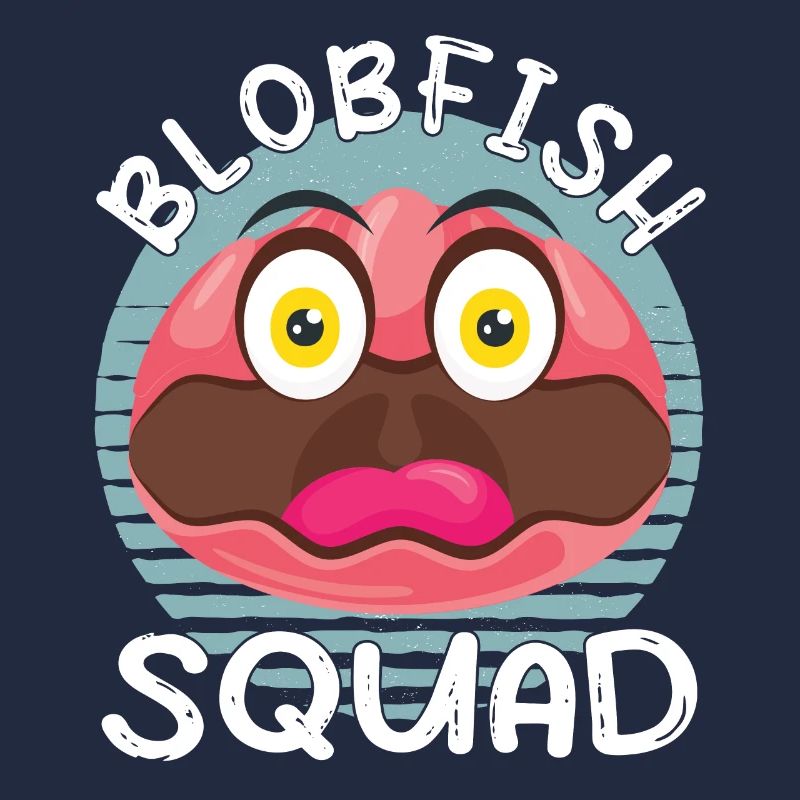 Costume de Blobfish - Visage de poisson Blob laid -