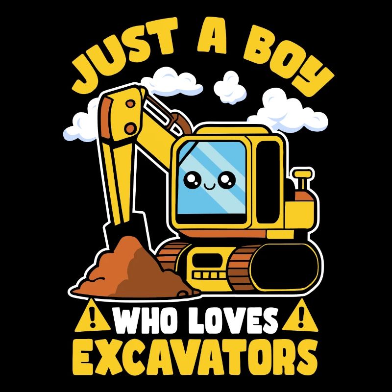 Construction juste un garçon qui aime les pelles