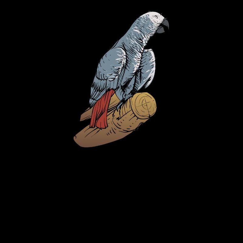 Grey Parrot I Parrot Motif for Bird Holder