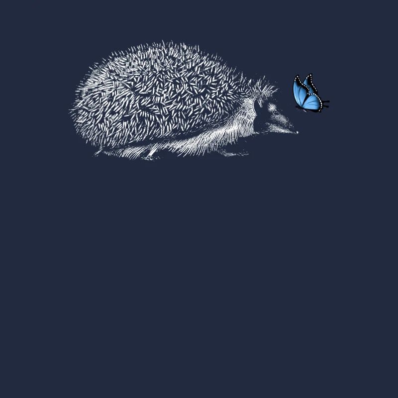 Igel mit Schmetterling