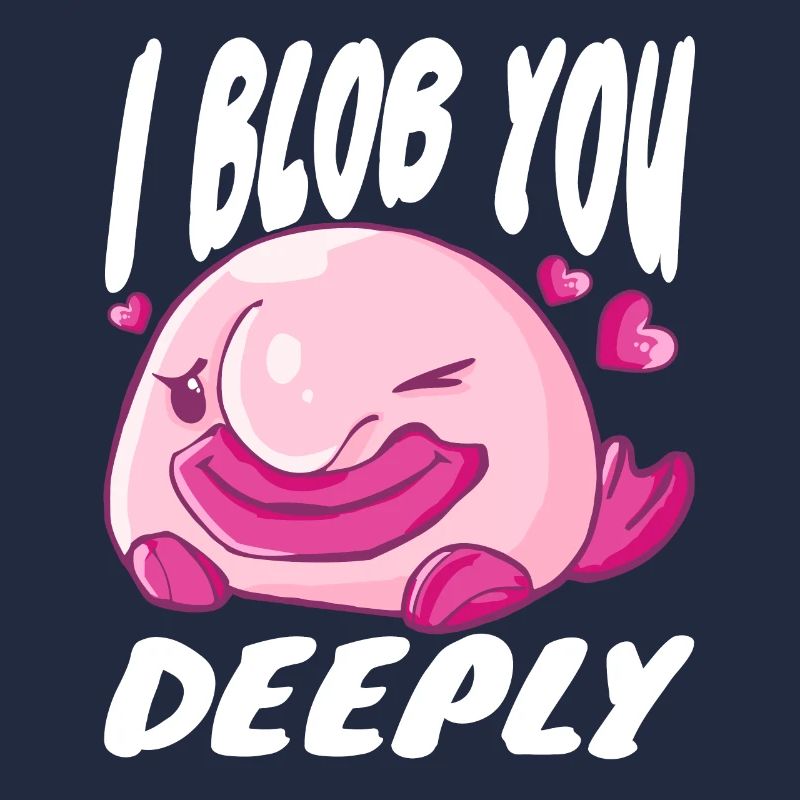 Costume de Blobfish - Visage de poisson Blob laid -