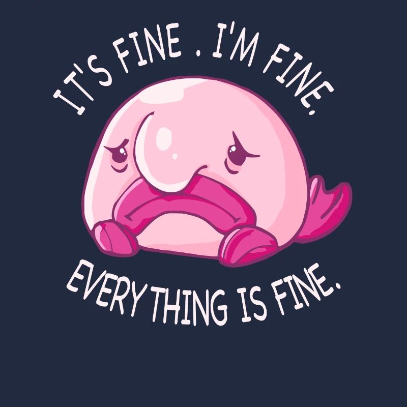 Costume de Blobfish - Visage de poisson Blob laid -
