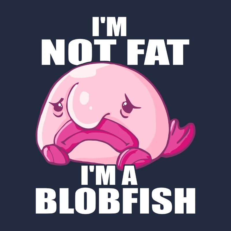 Costume de Blobfish - Visage de poisson Blob laid -