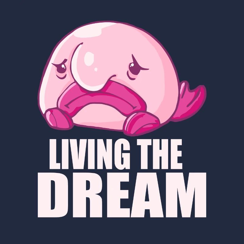 Costume de Blobfish - Visage de poisson Blob laid -