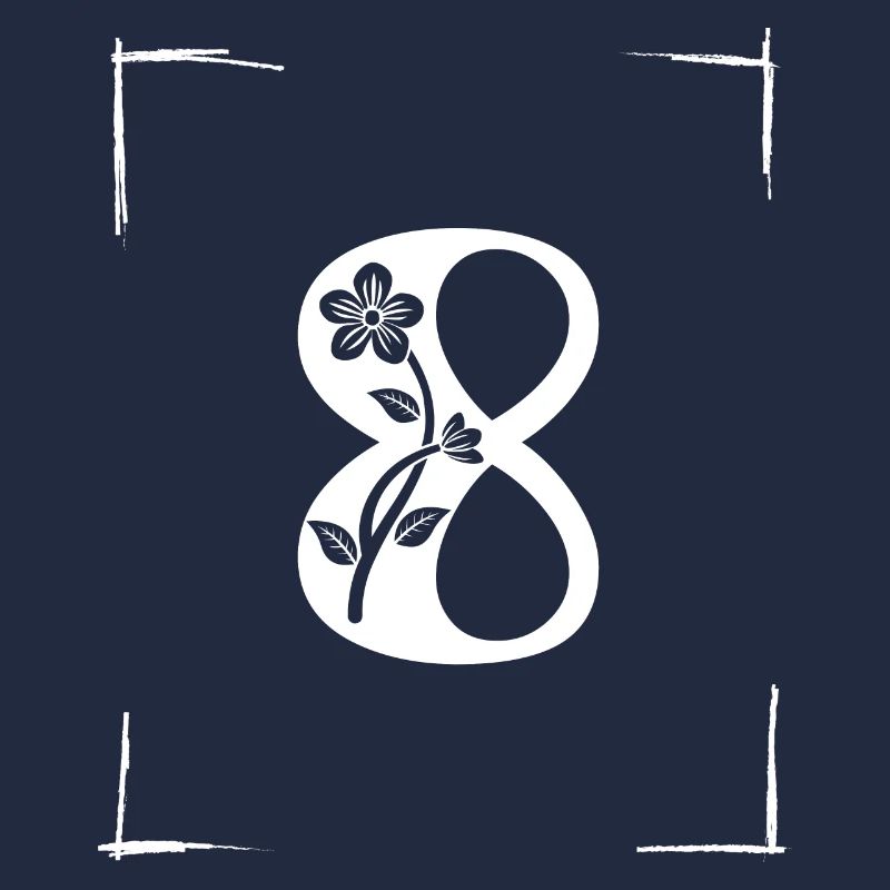 number 8 initial