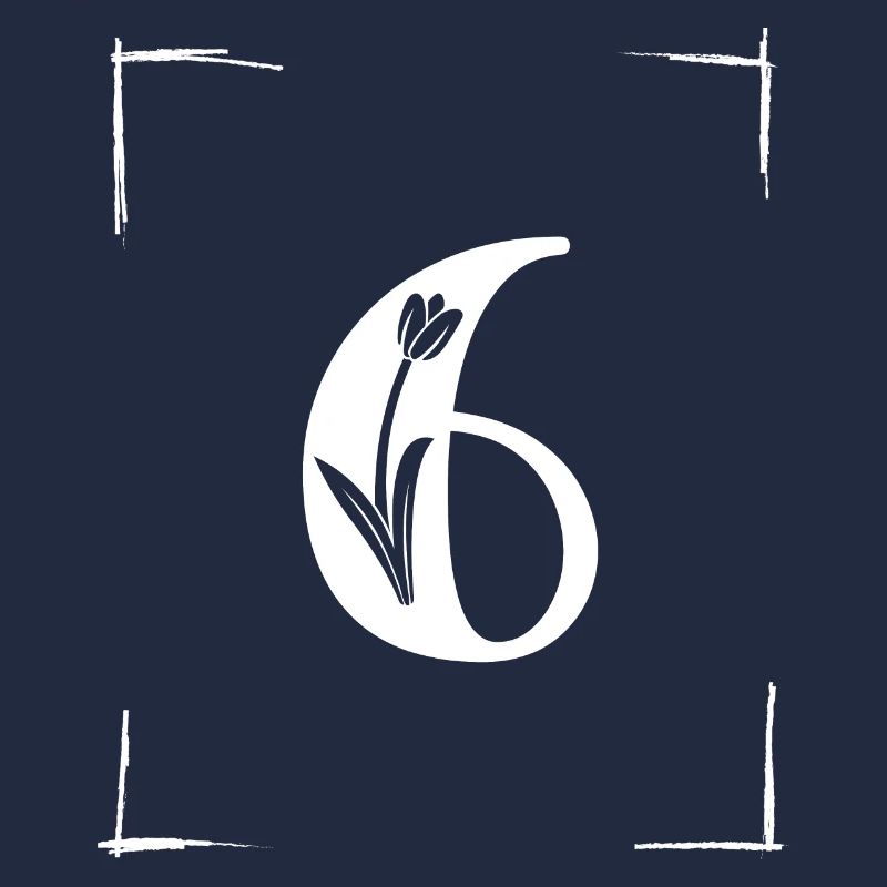 number 6 initial